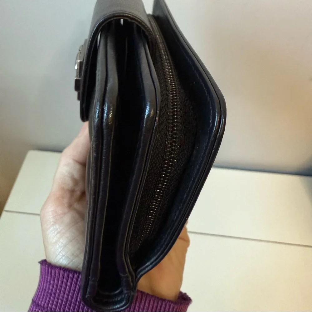 CHANEL Boy L-Zip Pocket Wallet Quilted Lambskin Leather Black